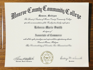Monroe County Community College diploma