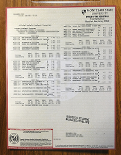 Montclair State University transcript