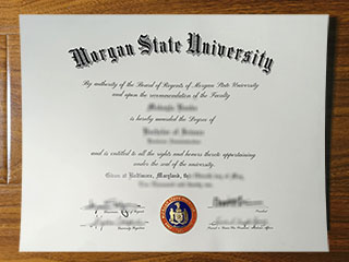 Morgan State University diploma