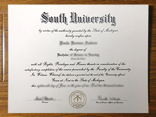 South University diploma