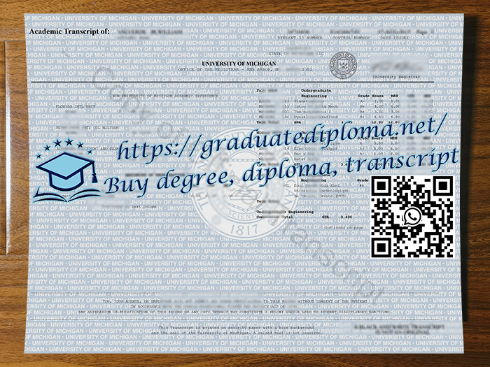 University of Michigan transcript