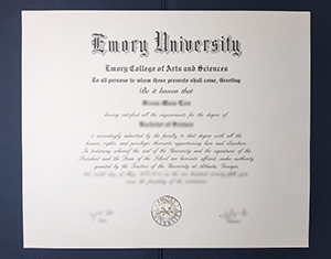Emory University diploma
