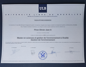 Université libre de Bruxelles diploma