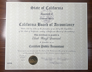 California Board of Accountancy Certificate