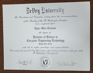 DeVry University diploma
