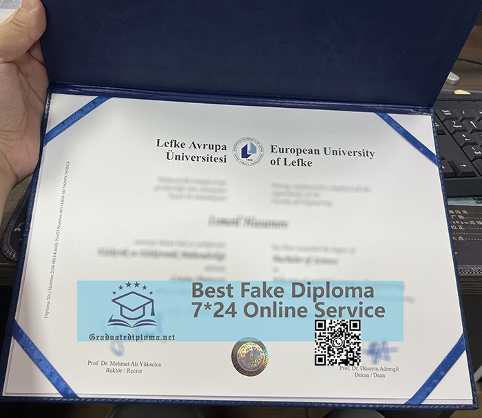 European University of Lefke diploma leather case