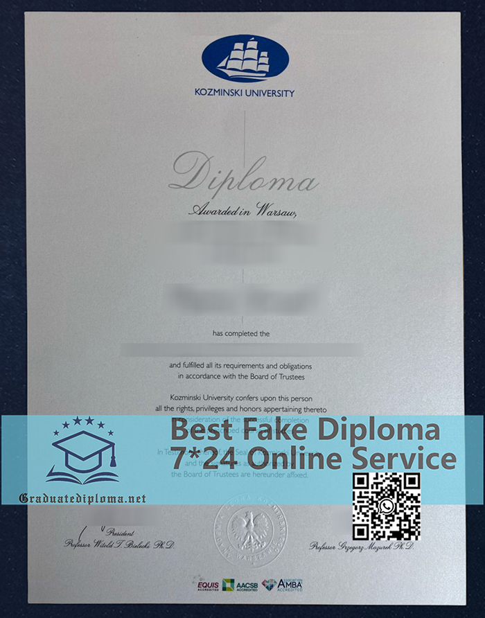 Kozminski University diploma