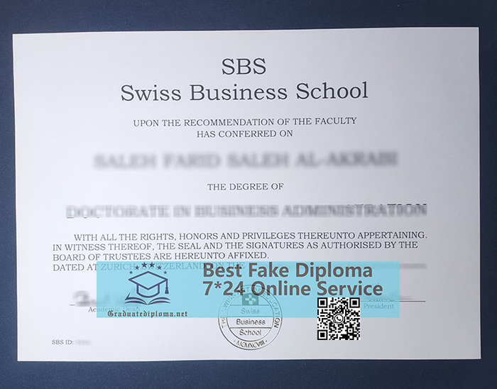 Swiss Business School diploma