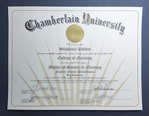 Chamberlain University diploma