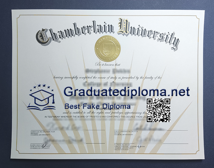 Chamberlain University diploma